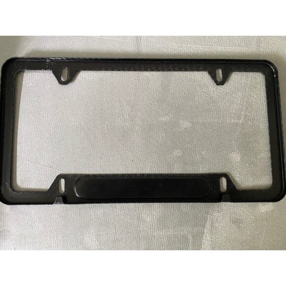 Ford Bronco Metal Carbon Fiber Black License Plate Frames (Set of 2) NEW - Picture 3 of 4